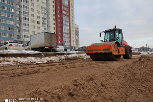 АО «Башкиравтодор» в Уфе продолжает строительство улицы Валерия Лесунова и бульвара Баландина